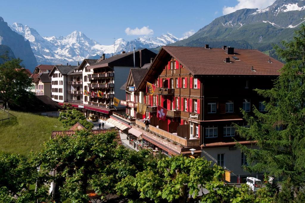 Swiss Lodge Hotel Bernerhof Wengen Esterno foto